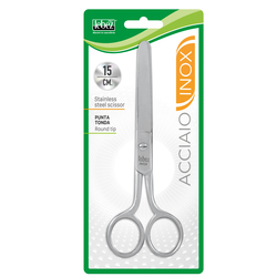 Forbici 056 15cm lama acciaio inox punta tonda LEBEZ