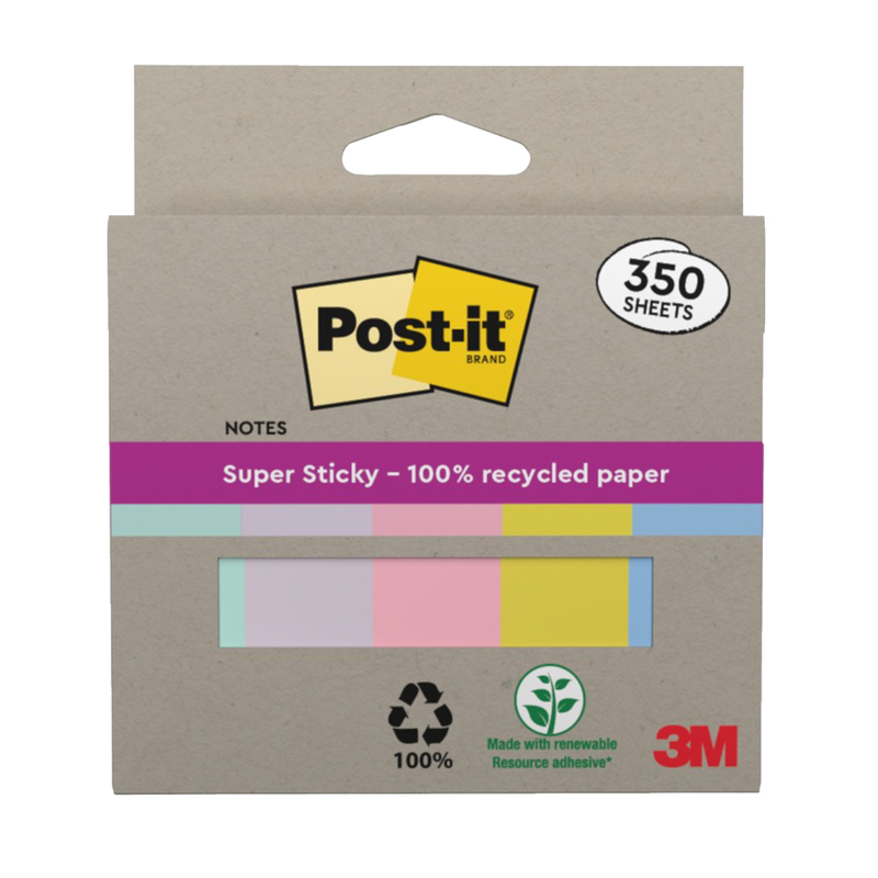 MINISET 100 Post-itR INDEX 683-5PASTEL0  FORMATO MINI colori pastello 11,9 x 43,