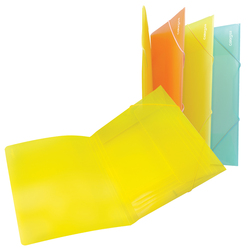 Cartella 3 lembi con elastico angolare Spring dorso piatto regolabile in PP 4 co