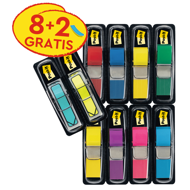 Value pack 8 Segnapagina Post-it Index piccolo +  2 Index Freccia colori assorti