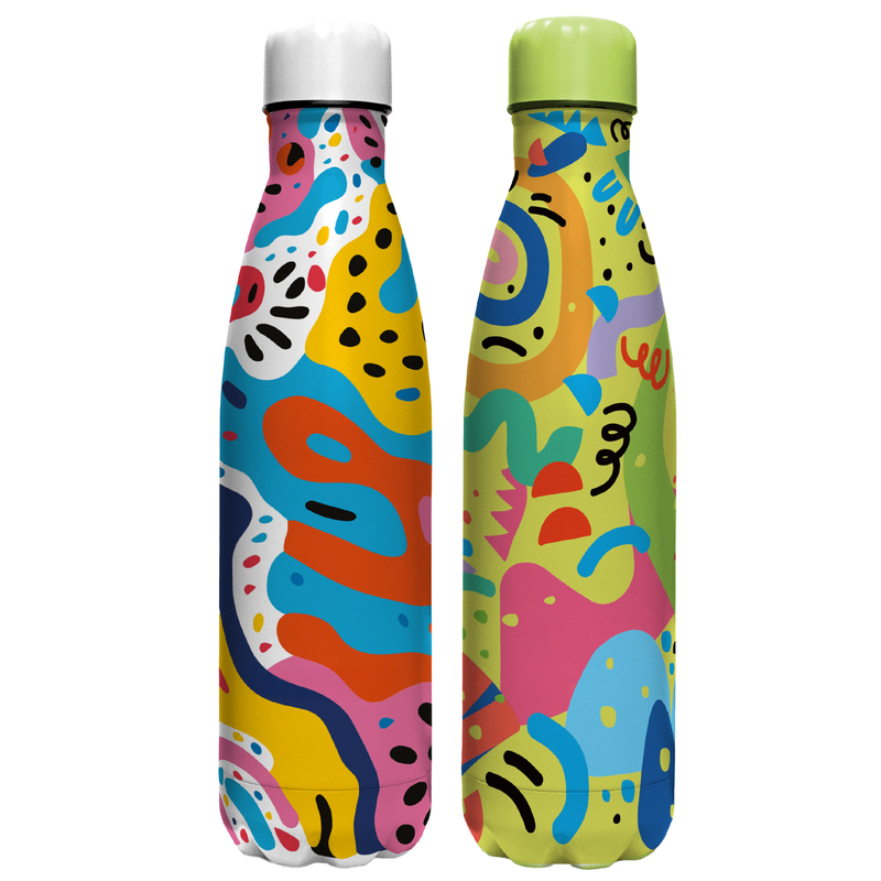 Borraccia termica Look 500ml fantasie in rilievo 4D Blasetti