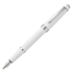 Penna stilografica Bailey Light punta M fusto bianco/chromo Cross