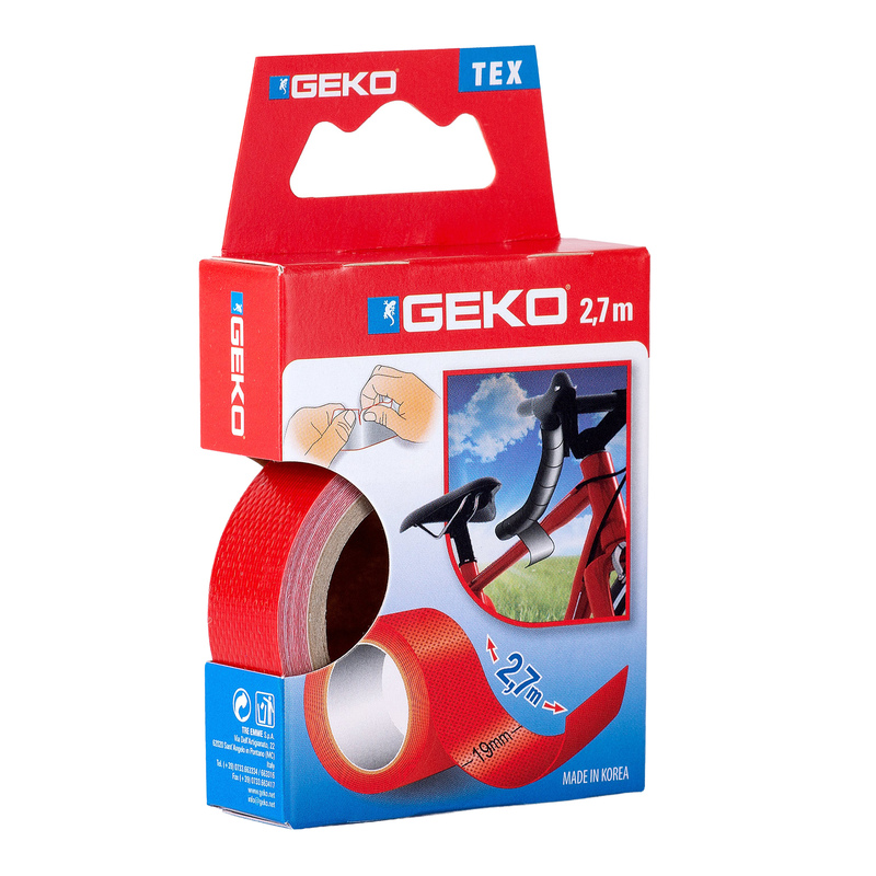 Nastro adesivo telato Tex rosso 19mmx2,7mt Geko