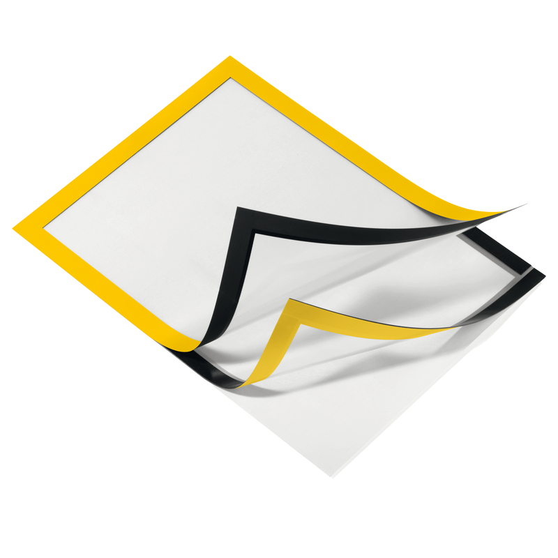 Cornice espositiva adesiva DuraframeR A4 21x29,7cm giallo DURABLE