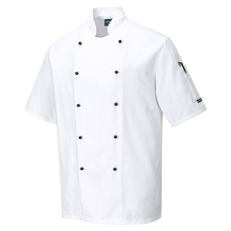 Giacca da cuoco Kent a maniche corte tg L bianco Portwest