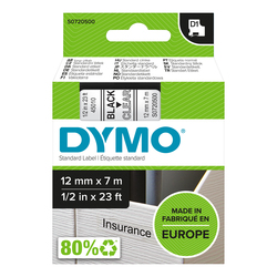 NASTRO DYMO TIPO D1 (12MMX7M) NERO/TRASPARENTE 450100