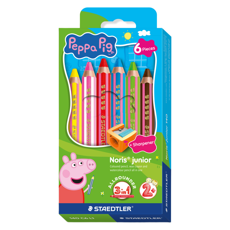 Astuccio 6pz matitone 3 in 1 NorisR Junior Peppa Pig colori assortiti Staedtler