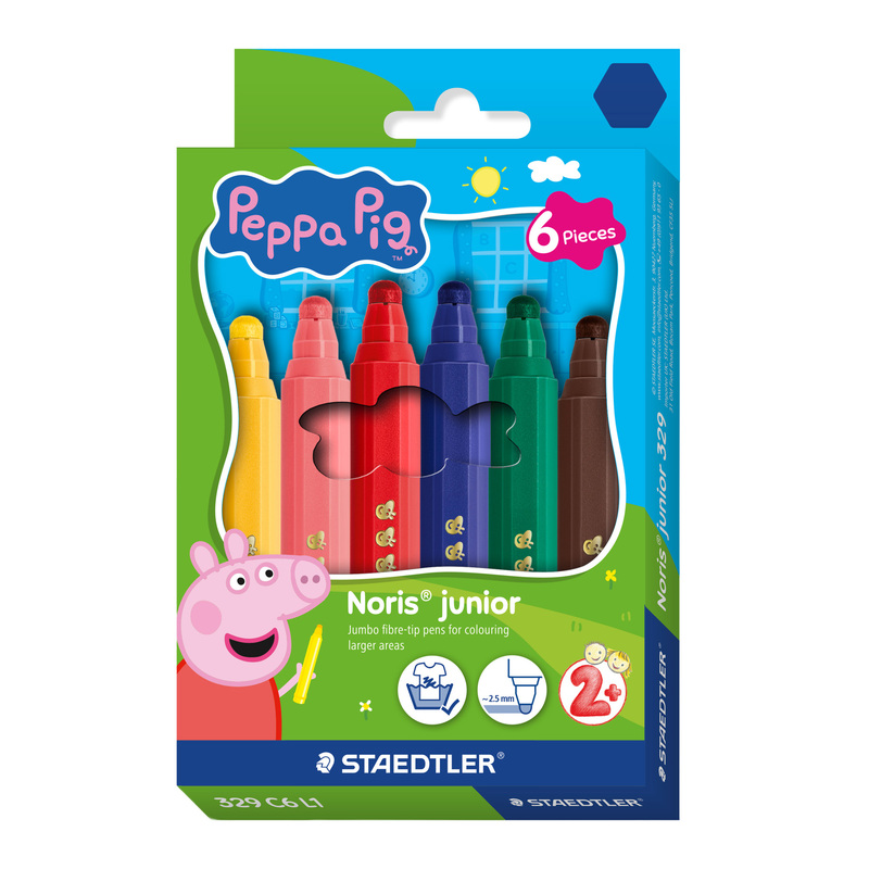 Astuccio 6pz pennarello jumbo NorisR Junior Peppa Pig colori assortiti Staedtler