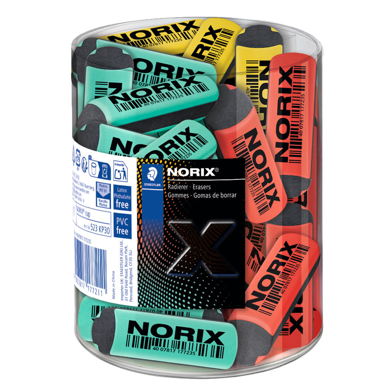 Barattolo 30pz NorixR Eraser colori assortiti Staedtler