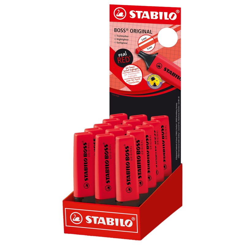 Expo 15 evidenziatori BOSSR ORIGINAL rosso rosso Stabilo