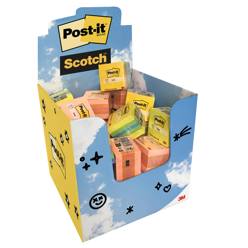 Expo 25+5 Mini Cubi Post-itR 51x51mm 400fg/blocchetto colori assortiti