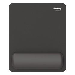 Mousepad Breyta con poggiapolsi con Microban Nero Fellowes