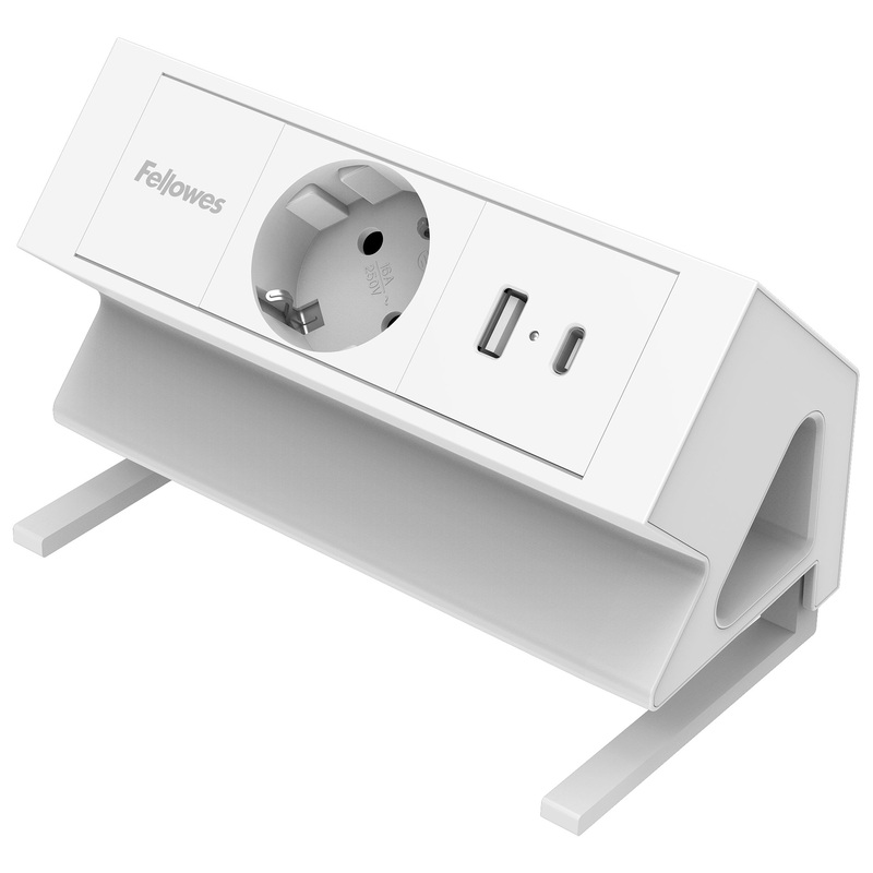 Power desk Type F Bianco Fellowes