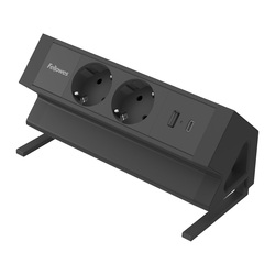 Power desk 2 Type F Nero Fellowes