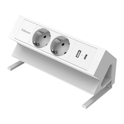 Power desk 2 Type F Bianco Fellowes