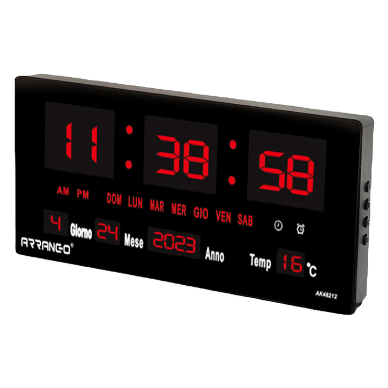 Orologio calendario digitale a led 45,7x3,5x21,1cm