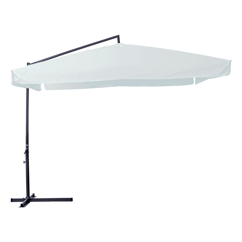 Ombrellone quadro 3x3 con braccio laterale bianco- prodotto stagionale