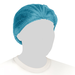 Conf 100 cuffie a clip plissettate D53cm taglia unica azzurro Reflexx