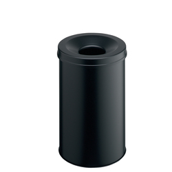 Cestino gettacarte tondo SAFE autoestinguente nero 30L Durable