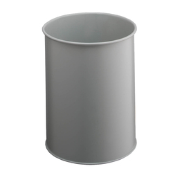 Cestino gettacarte tondo in metallo grigio 15L Durable