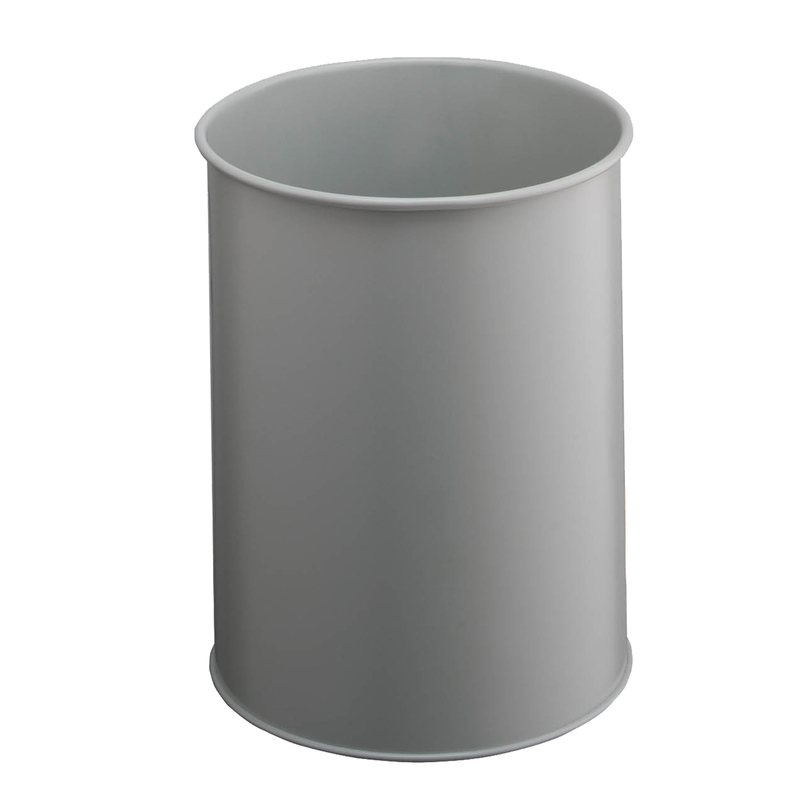 Cestino gettacarte tondo in metallo grigio 15L Durable