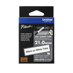NASTRO BROTHER TERMORESTRINGENTE  HSE251E  21.0 mm x 1.5 m. sfondo bianco con sc