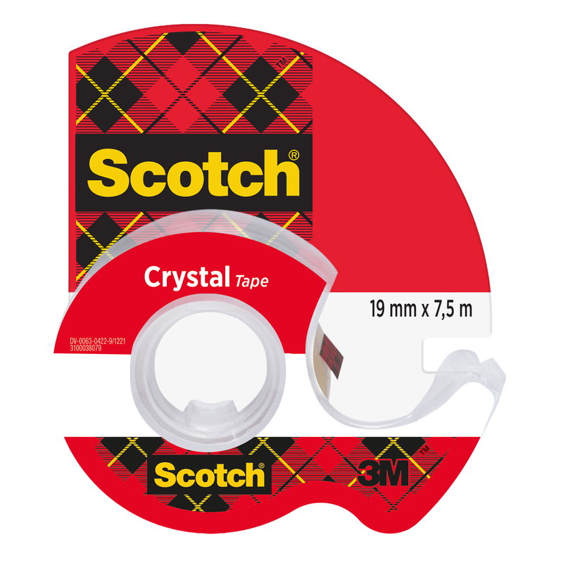 Nastro adesivo in chiocciola ScotchR Crystal clear 600 19mm x 7,5m