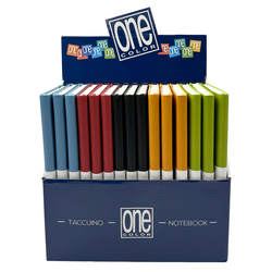 Display 15 taccuini One Color 96pag. A5 carta 70gr colori assortiti Blasetti