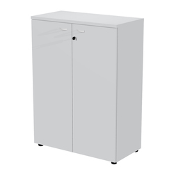 Armadio modulare a 2 ante medio  90x45,8cmxH123cm grigio