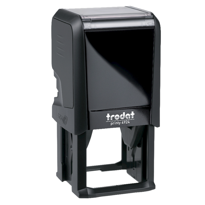 Timbro di testo quadrato 4924 nero 40x40mm Trodat