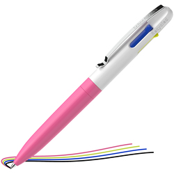 Penna a sfera Take 4 a quattro colori punta M fusto rosa fluo Schneider