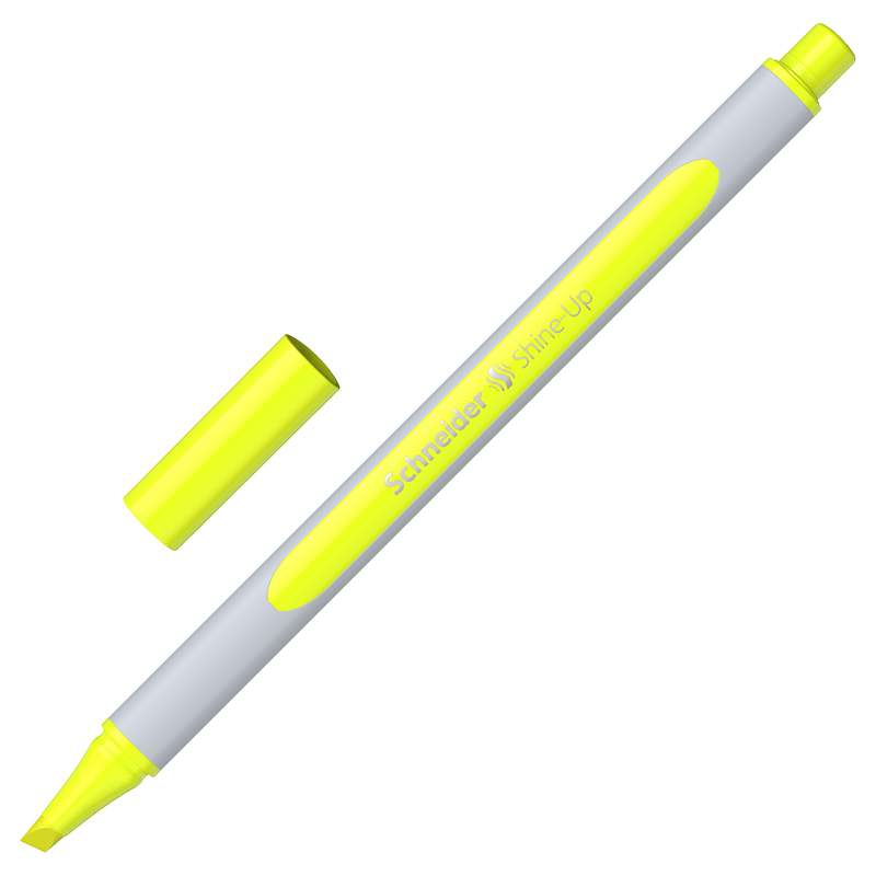 Evidenziatore Shine-Up punta scalpello 1-4mm giallo Schneider