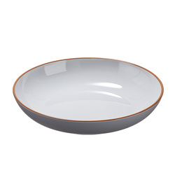 Piatto fondo rPET D22,2x4,4cm grigio Leone