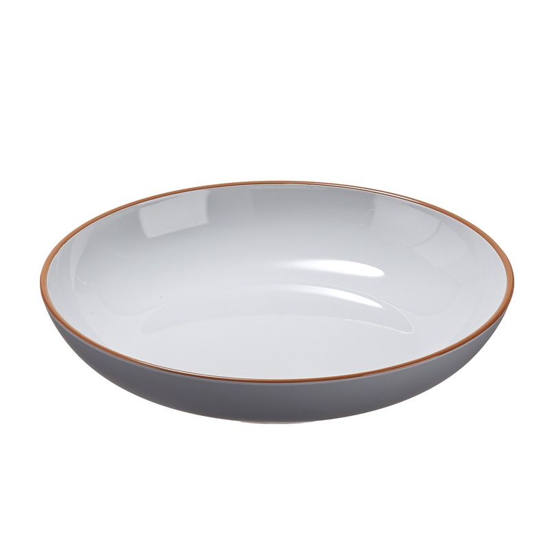 Piatto fondo rPET D22,2x4,4cm grigio Leone