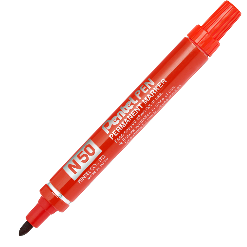 MARCATORE PENTEL PEN N50 ROSSO P.TONDA