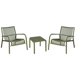 Set da giardino Bamby con poltrone e tavolino verde Verdelook