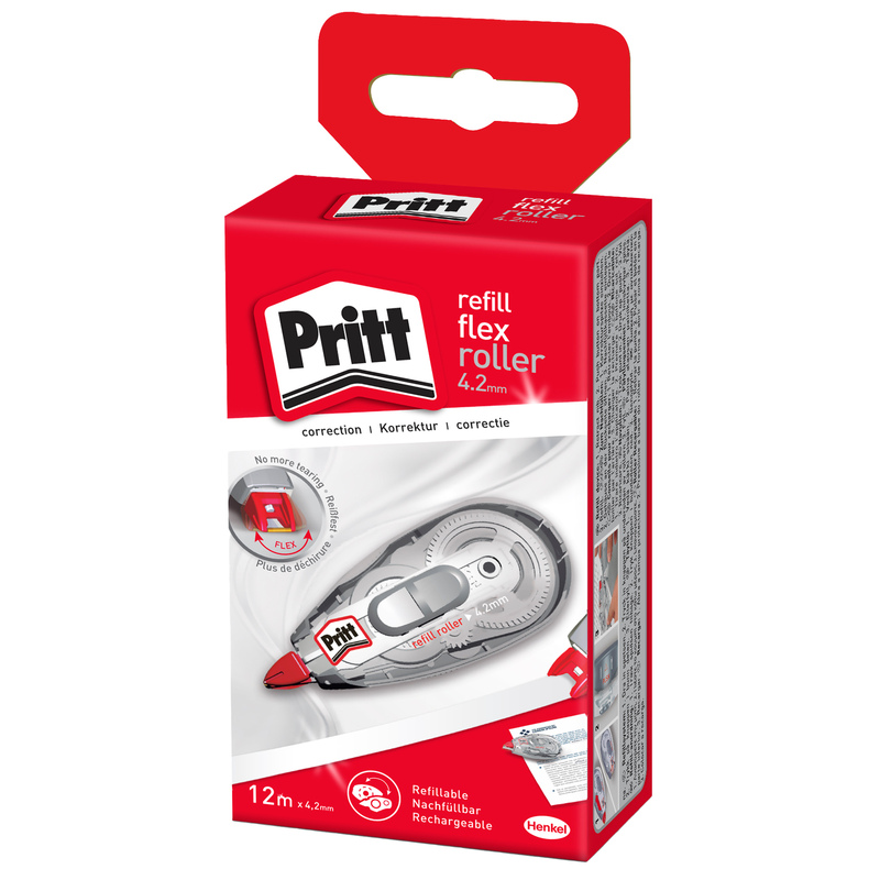 CORRETTORE A NASTRO 4,2MMX12M PRITT ROLLER SYSTEM RICARICABILE