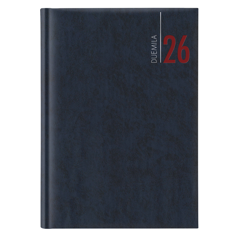 Agenda settimanale 2027 dim.17x24cm cop. in carta imbottita blu