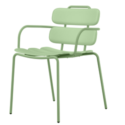 Seduta collettivitA' Lemon con braccioli verde Unisit
