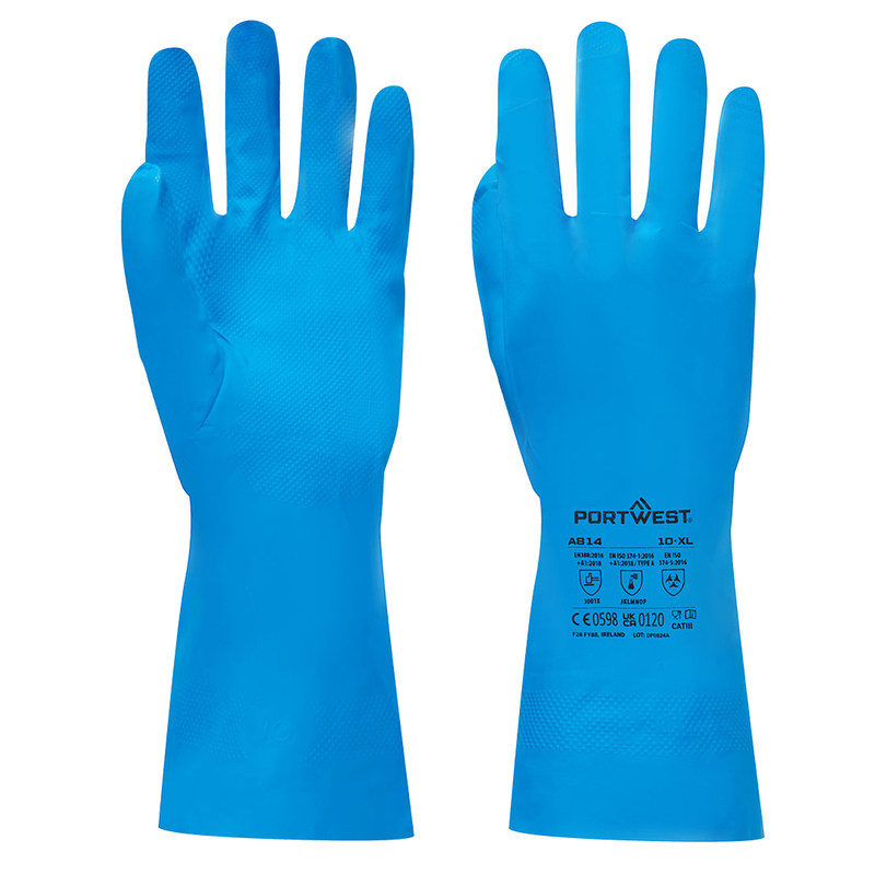 Guanti in nitrile tg L azzurro Portwest