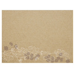 Conf 400 tovagliette monouso Floral 30x40cm carta avana Pro Nappe