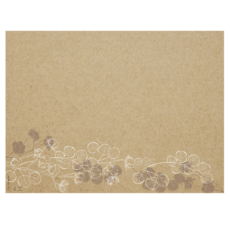Conf 400 tovagliette monouso Floral 30x40cm carta avana Pro Nappe