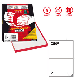 Etichetta adesiva C/509 bianca 100fg A4 210x148,5mm (2et/fg) Markin