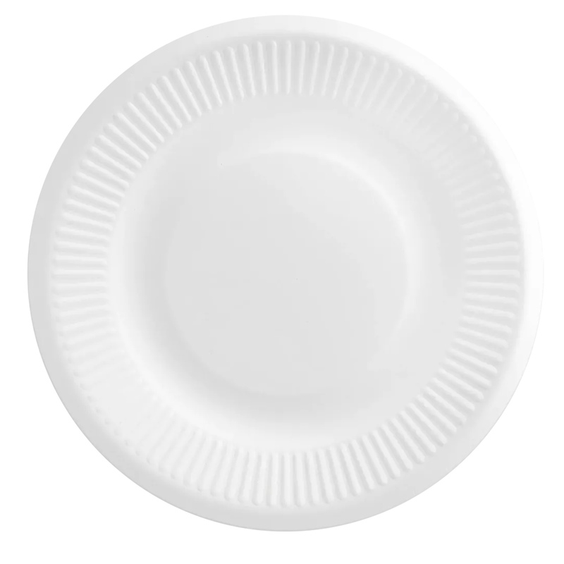 Conf 125 Piatti compostabili Light  D18cm bianco Signor Bio