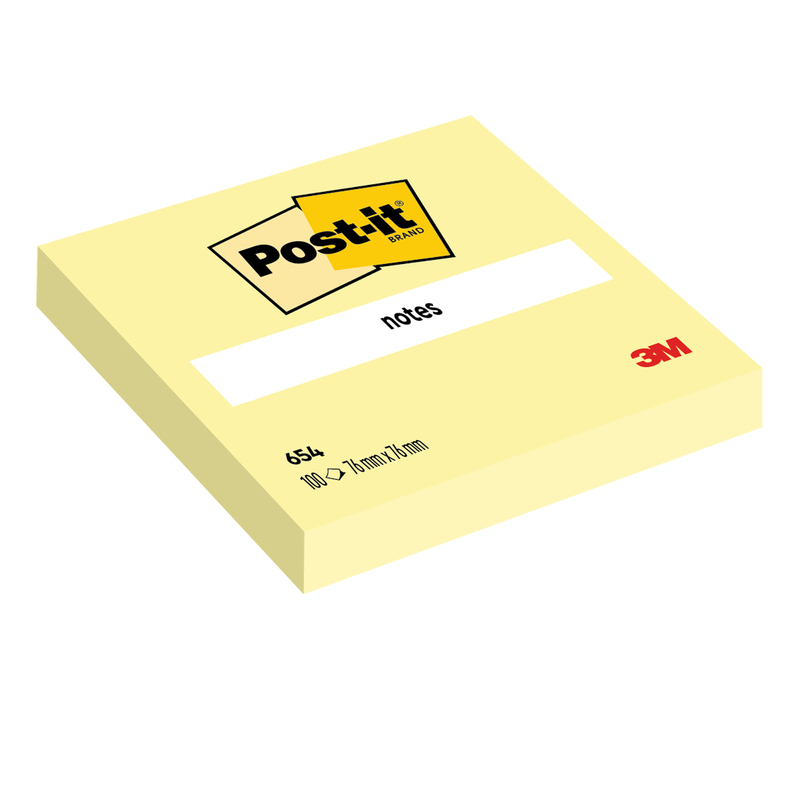 BLOCCO 100fg Post-itR Giallo Canary 76x76mm 654