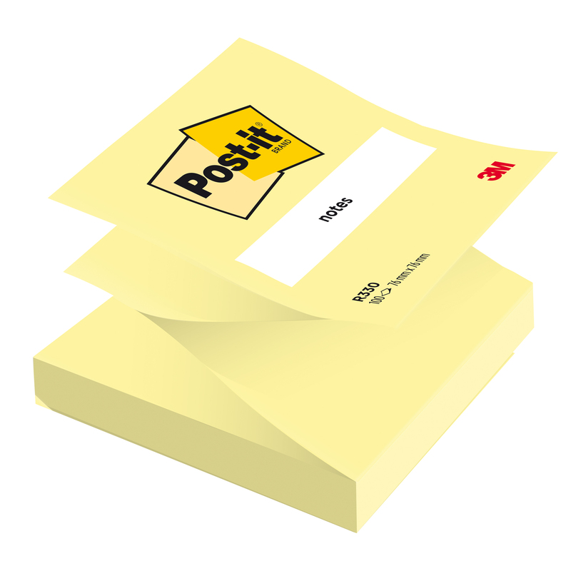 BLOCCO 100fg Post-itR Z-Notes R330 Giallo Canary 76x76mm