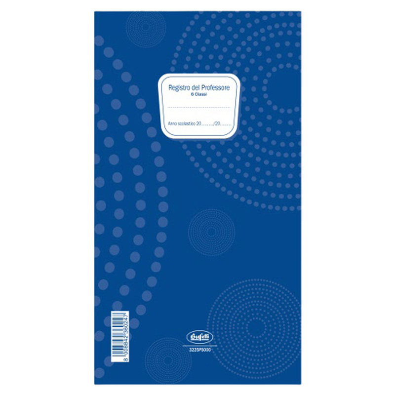 Registro del Professore (6 classi) 31x17cm 3225PS000G Data Ufficio