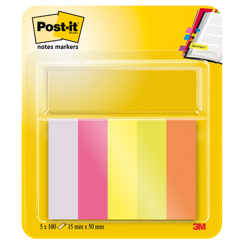 SEGNAPAGINA Post-itR 670-5 (500FG) 5COLORI INDEX 15X50MM IN CARTA