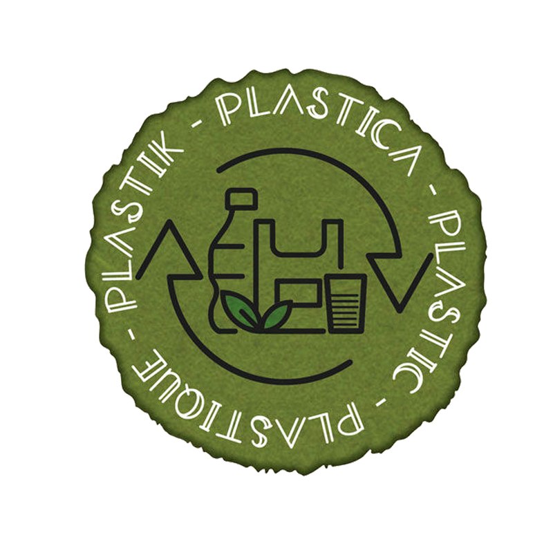 Etichetta autoadesiva raccolta differenziata plastica in vinile verde Medial Int