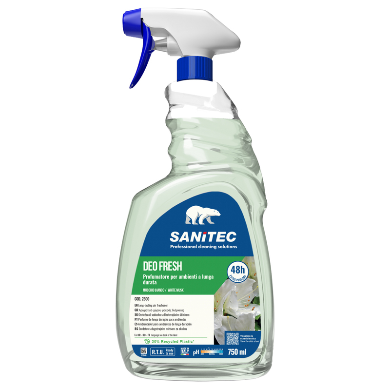 Profumatore per ambienti Deo Fresh 750ml muschio bianco Sanitec